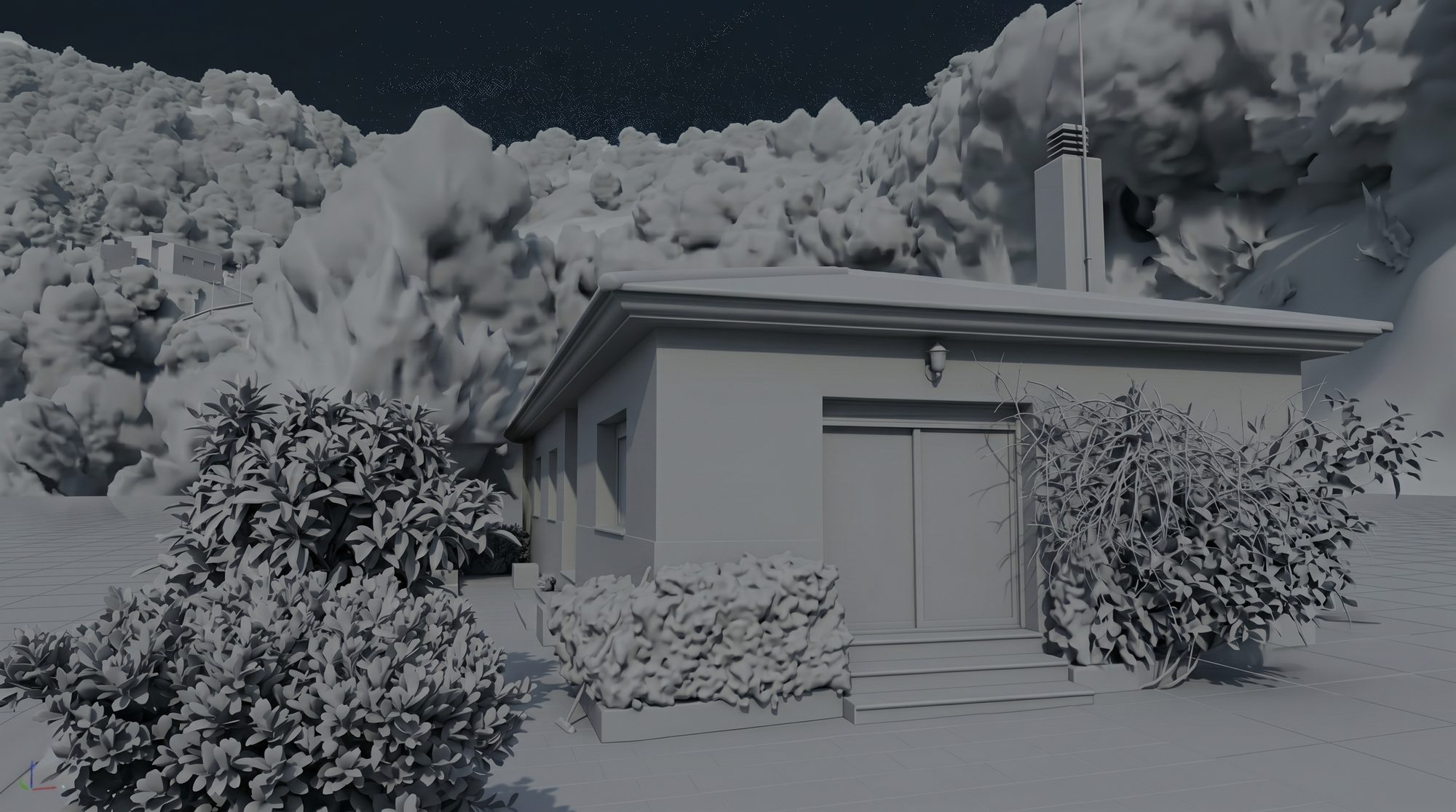 Top layer: as-built 3D geometry of a Canarian house — the built reality